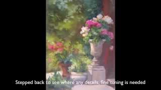 How to Paint a Garden with Oil Paint by Pat Fiorello [upl. by Lynea]