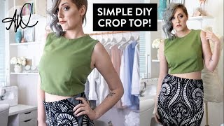 How To Sew A Linen Crop Top  Fashion Design Tutorial [upl. by Atnahsal498]