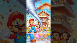 Oh no Marios team house destroyed by storm shorts story mario memes supermario anime viral [upl. by Olyhs]