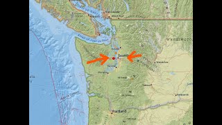 Seattle Thrust Fault waking up More Quakes today under Seattle Tuesday 1012024 [upl. by Atnahsal]