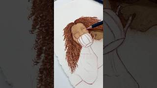 what to draw with watercolor pencils🍂 art watercolor drawing autumn watercolorpainting short [upl. by Alvy981]