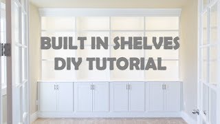 DIY Built In Shelves Tutorial  Base  Cabinets  Part I [upl. by Biebel632]