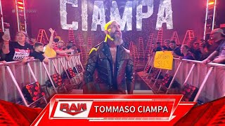 Tommaso Ciampa Returns with quotNo One Will Survivequot theme song WWE Raw June 19 2023 [upl. by Orabla]