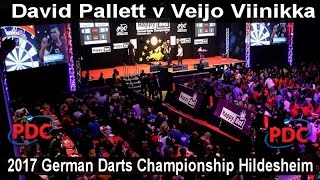 2017 German Darts Championship Hildesheim David Pallett v Veijo Viinikka  First Round [upl. by Cirred]