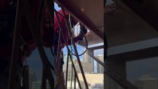 climbing ironworkers heights seattle welding construction fireescapeinspection fireescape [upl. by Yknarf611]