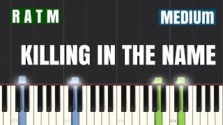 Rage Against The Machine  Killing In The Name Piano Tutorial  Medium [upl. by Ervine597]