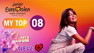 🇪🇦 Junior Eurovision 2024 MY TOP 8  New 🇦🇱  Top JESC 2024 Madrid [upl. by Riamu]