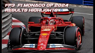 FP3 F1 Monaco GP 2024 results highlights Leclerc beat Verstappen [upl. by Asen]