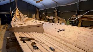 Nytt Myklebustskip 9 omfar  Myklebust Viking longship 9th strake in 4k [upl. by Kaazi]