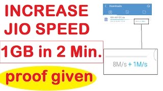 How to Increase Jio Internet Speed  1 GB in 2 Minutes  PROOF ADDED [upl. by Ginni992]