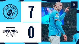 HIGHLIGHTS Man City 70 RB Leipzig  Haaland FIVE Gundogan amp De Bruyne Goals [upl. by Ettennaj]