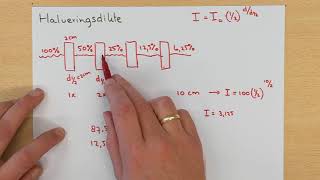 Halveringsdikte met formule [upl. by Norvall250]