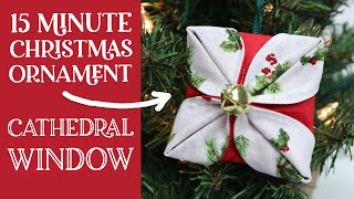 🎅🏻 How to Make a Cathedral Window Ornament  Christmas Ornament Tutorial [upl. by Ambrogino626]