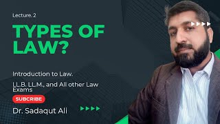 Classification of Law  Lecture 2  Introduction to LawLLBLLMLAW [upl. by Atinas]