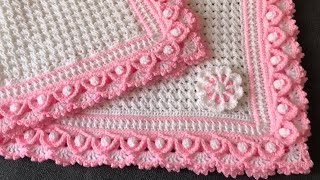 Easy crochet baby blanketcraft amp crochet blanket pattern 2361 [upl. by Wetzel981]