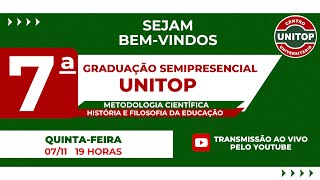 AULA 7  UNITOP METODOLOGIA CIENTÍFICA E HISTÓRIA E FILOSOFIA DA EDUCAÇÃO [upl. by Nagah]