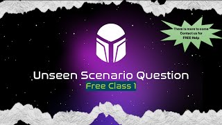 Unseen Scenario Question Class 1 FREE [upl. by Carlton740]