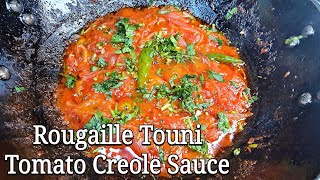 Rougaille Touni Roti Dhalpuri Puri  Mauritian Plain Tomato Creole Sauce [upl. by Refotsirc]