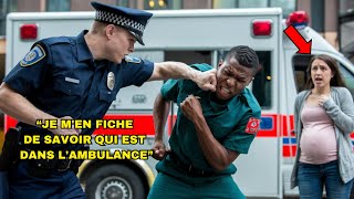 Un policier raciste frappe un ambulancier sans savoir qui est dans lambulance [upl. by Violetta488]