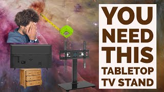 You NEED this TV stand Perlesmith Universal TV Stand Unboxing and Assembly  for Vizio V505H19 [upl. by Nairda]