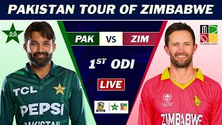 PAKISTAN vs ZIMBABWE 1st ODI Match LIVE COMMENTARY  PAK vs ZIM ODI MATCH LIVE [upl. by Yltnerb]