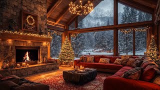 Cozy Christmas Ambience 🎄 Relaxing Christmas Jazz Instrumental Music amp Crackling Fireplace Sounds 🔥 [upl. by Lanevuj]