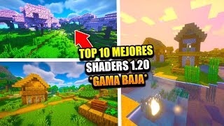 👉Top 10 mejores SHADERS para MINECRAFT Java 120  1201 Gama baja sin LAG [upl. by Orton303]