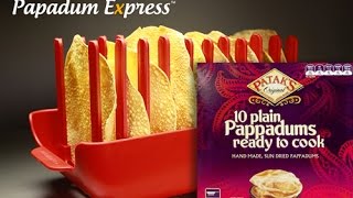 Papadum Express®  Pataks Pappadums Microwave cook 5 in 60 seconds [upl. by Inoliel]