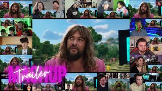 A Minecraft Movie  Official Trailer Reaction Mashup 😂🎮  Jack Black  Jason Momoa  2025 [upl. by Mitch]