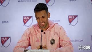 Sergio Busquets Inter Miami CF  2024 MLS Media Day [upl. by Hareehahs932]