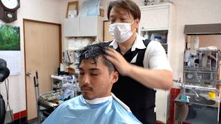 💈🇯🇵創業56年 成城の老舗理容室「髪切屋スイス」での総合調髪  カット シャンプー マッサージ 床屋 バーバー ASMR [upl. by Cicily]