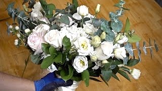 Organic Greenery Wedding Bridal Bouquet  DIY Tutorial [upl. by Averil]