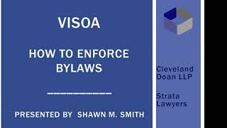 How to Enforce Strata Bylaws  BC Strata corporation bylaw enforcement process [upl. by Annaierb]