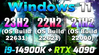 23H2 vs 22H2 vs 21H2  Windows 11 Versions  Is There Any Improvement Regarding PC Gaming Framerate [upl. by Pacificas]