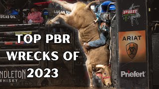 Crash and ClashThe Most Unforgettable Bull Riding Wrecks of 2023 [upl. by Nohsar717]