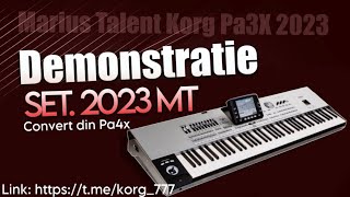 Set Marius Talent 2023 Korg Pa3x [upl. by Amlus]