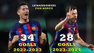 Lewandowski All 62 Goals For Barcelona 20222024 [upl. by Ardnu]