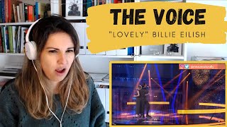 REACTING TO quotLovelyquot Billie Eilish The Voice Albina amp Filip [upl. by Betti]