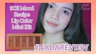 REVIEW 3CE MOOD RECIPE LIP COLOR MINI KIT [upl. by Oulman496]