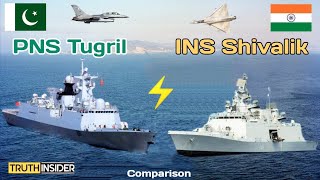 Pakistan Navy PNS Tugril Class Vs India Navy INS Shivalik Class Frigates Comparison [upl. by Odnaloy716]