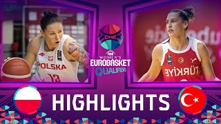 Poland v Turkey  Basketball Highlights  FIBA Womens EuroBasket 2023 Qualifiers [upl. by Ronni]