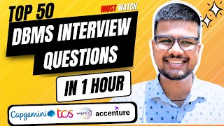 Top 50 DBMS Interview Questions for TCS Accenture Capgemini amp More [upl. by Drol]