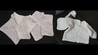 Crochet 6 pointed Hexagon Cardigan ANY Size Part 1 Crochet hexagons to make the cardigan or jacket [upl. by Hild]