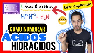 ✅NOMENCLATURA ÁCIDOS HIDRÁCIDOS APRÉNDELO HOY👍 QUÍMICA [upl. by Weismann]