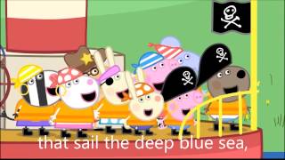 Peppa Pig Song  Jolly Pirates Song with lyrics [upl. by Richel]