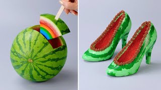 🍉 Indulgent WATERMELON Dessert Recipe For Everyone  Homemade Chocolate Cake Decorating Idea [upl. by Born]