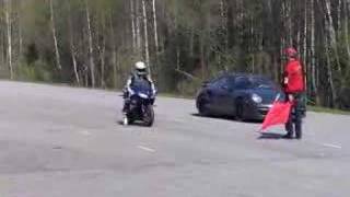 400km stock R6 vs 550hp awd 911 turbo [upl. by Naashom]