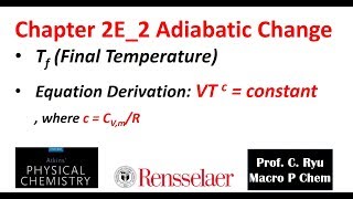 Ch02E 2 Adiabatic Changes Final Temperature [upl. by Infeld]