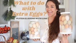 What To Do With Extra Eggs  Water Glassing Eggs  Preserving Eggs Without Refrigeration [upl. by Nealah994]