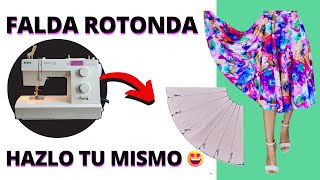 CÓMO HACER FALDAS✅  Falda Circular o Rotonda o de vuelo o falda de círculo completo☑️saiaskirt [upl. by Anora]